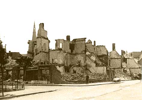 Binnenstad gebombardeerd