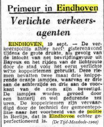krantenartikel verlichte koppels 1960